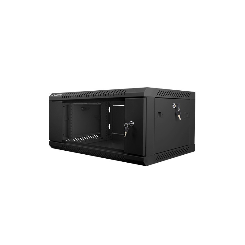 Nástenný rack 19|| 4U 600X450mm čierny flat pack