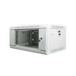 Nástenný rack 19|| 4U 600X450mm sivý flat pack