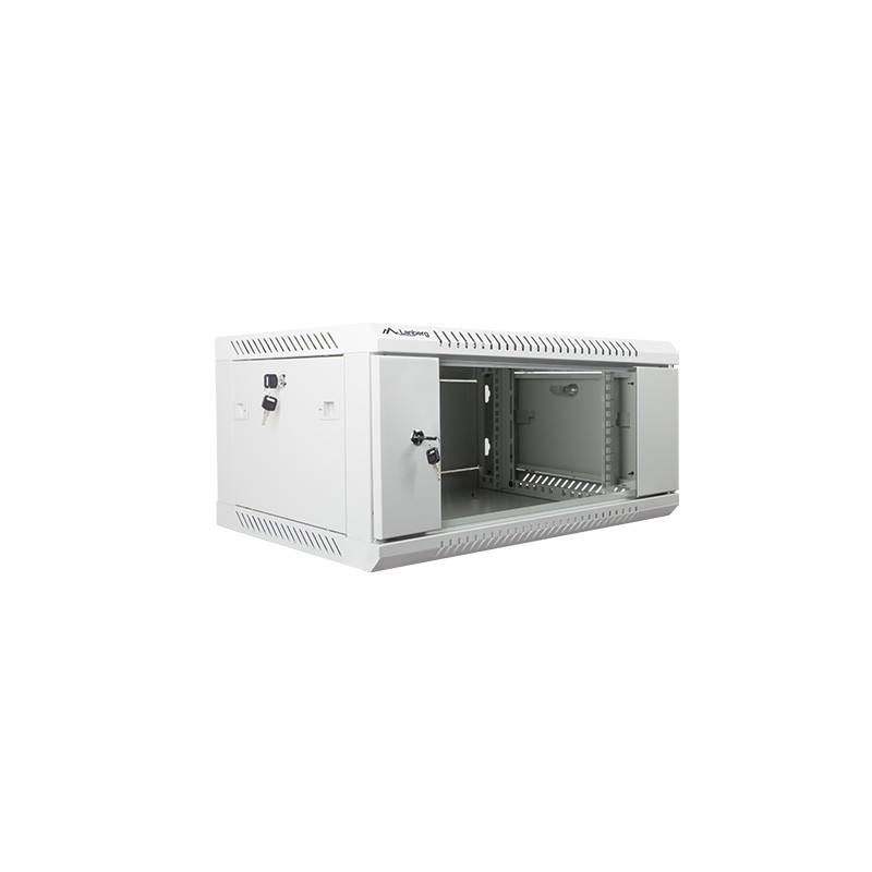 Nástenný rack 19|| 4U 600X450mm sivý flat pack