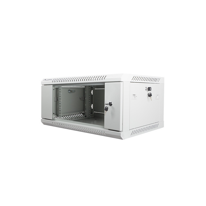 Nástenný rack 19|| 4U 600X450mm sivý flat pack