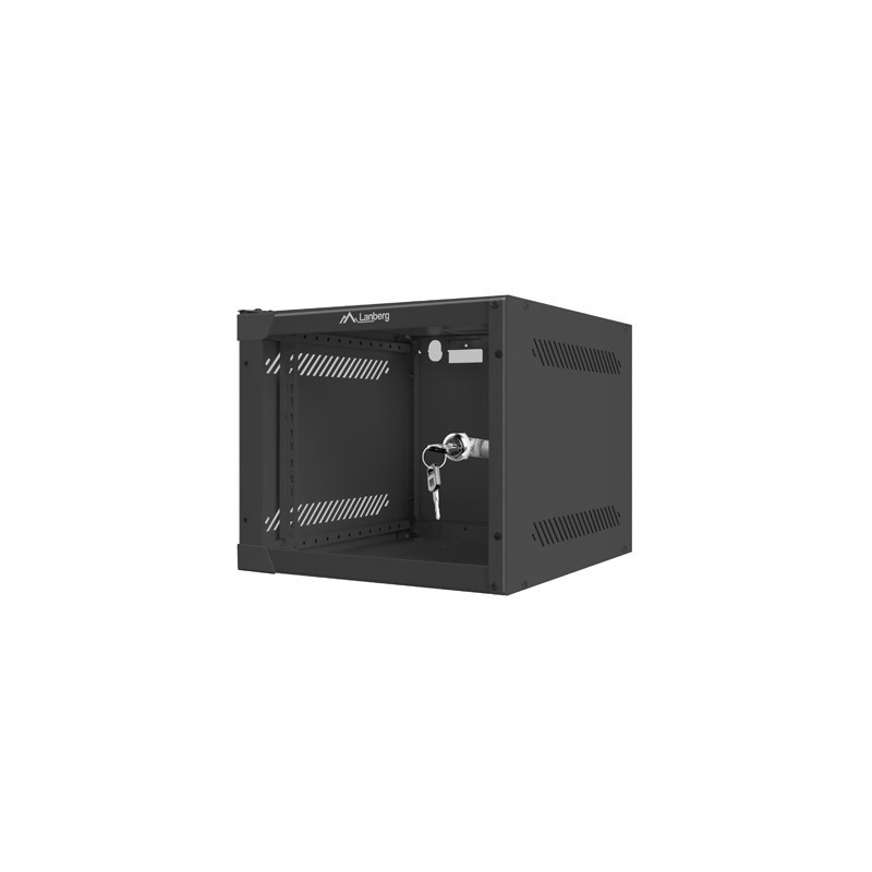 Nástenný rack 10|| 4U 280x310mm čierny flat pack
