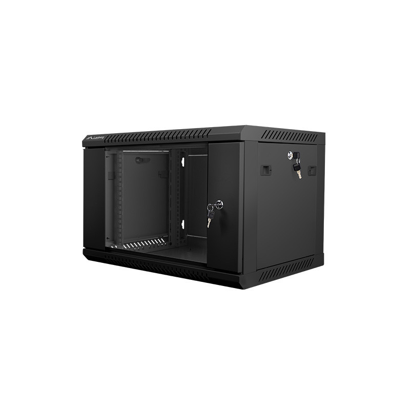 Nástenný rack 19|| 6U 600X450mm čierny flat pack