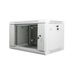 Nástenný rack 19| 6U 600X450mm sivý flat pack