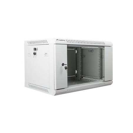 Nástenný rack 19| 6U 600X450mm sivý flat pack