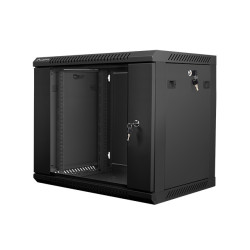 Nástenný rack 19|| 9U 600X450mm čierny flat pack