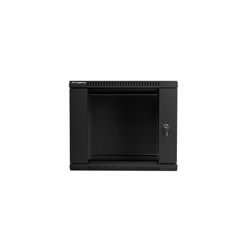 Nástenný rack 19|| 9U 600X450mm čierny flat pack