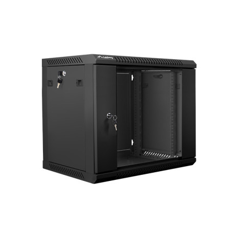 Nástenný rack 19|| 9U 600X450mm čierny flat pack