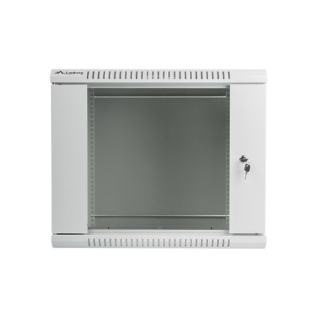 Nástenný rack 19|| 9U 600X450mm sivý flat pack