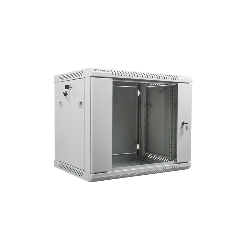 Nástenný rack 19|| 9U 600X450mm sivý flat pack