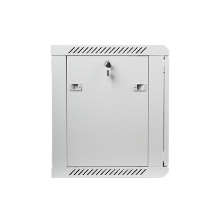 Nástenný rack 19|| 9U 600X450mm sivý flat pack