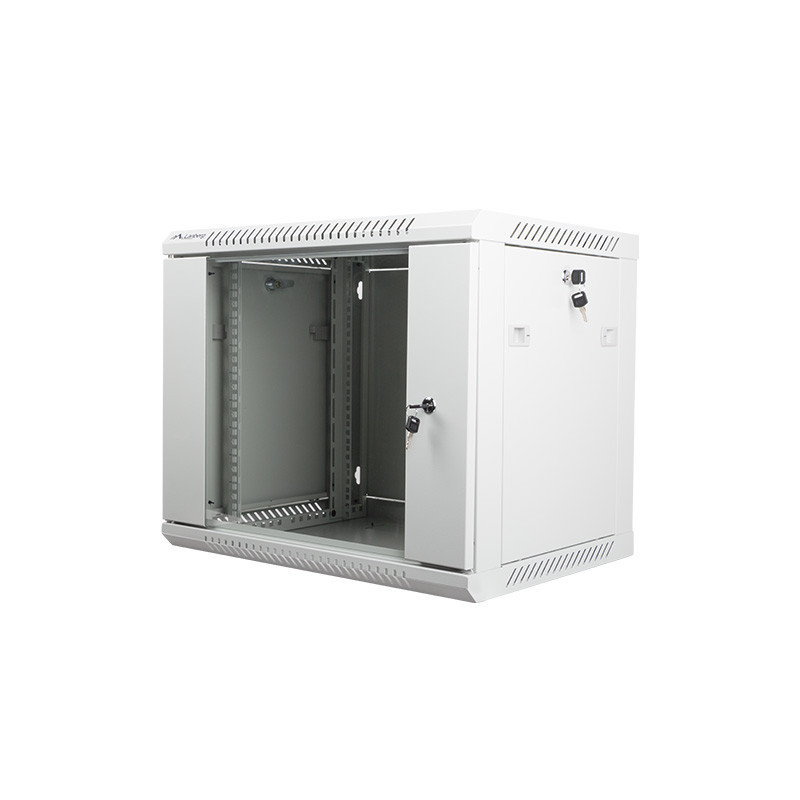 Nástenný rack 19|| 9U 600X450mm sivý flat pack