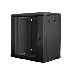 Nástenný rack 19|| 12U 600X450mm čierny flat pack