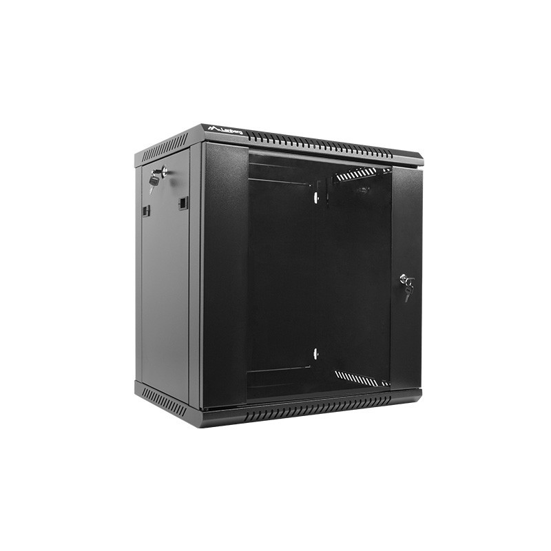 Nástenný rack 19|| 12U 600X450mm čierny flat pack