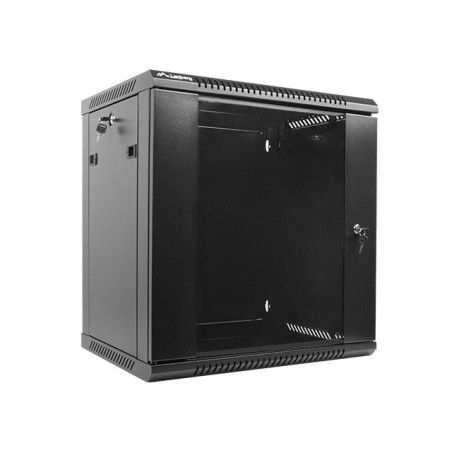 Nástenný rack 19|| 12U 600X450mm čierny flat pack