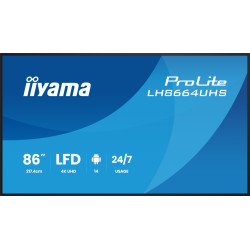 86" iiyama LH8664UHS-B3AG: IPS, 4K, ANDR 14,24/7