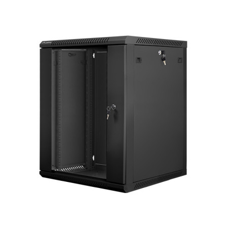 Nástenný rack 19| 15U 600X600mm čierny flat pack