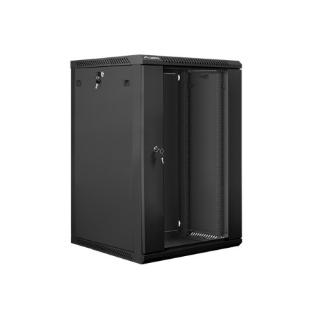 Nástenný rack 19|| 18U 600X600mm čierny flat pack