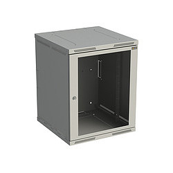 Rack nástenný Sensa 15U 600mm,dv.sklo, sivý