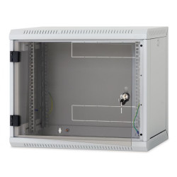 Nástenný rack RUA 9U/600mm odn.boč.+perf.dvere