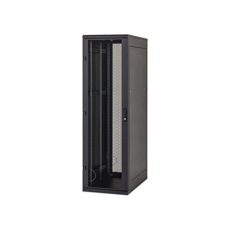 Stojanový rozvádzač 15U (š) 600x (h) 800, sklenené dvere, čierny