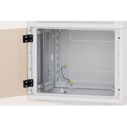 Nástenný rack jednodielny 12U (š) 600x (h) 595 perforované dvere