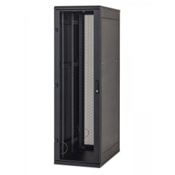 Stojanový rozvádzač 15U (š) 600x (h) 600 perforované dvere., čierny
