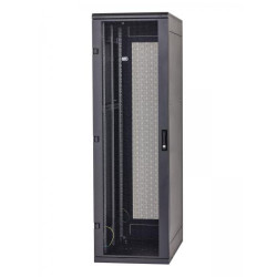 Stojanový rozvádzač 37U (š)600x(h)800 perfor.dvere, čierny