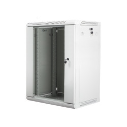 Nástenný rack 19|| 15U 600X450mm sivý flat pack