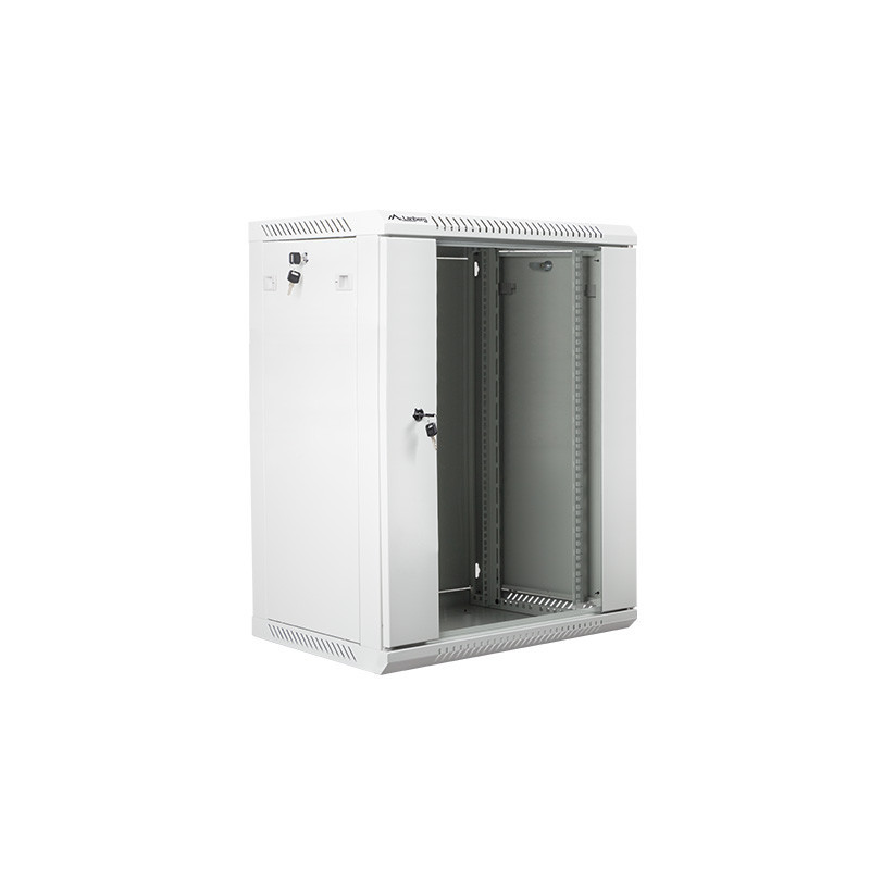 Nástenný rack 19|| 15U 600X450mm sivý flat pack