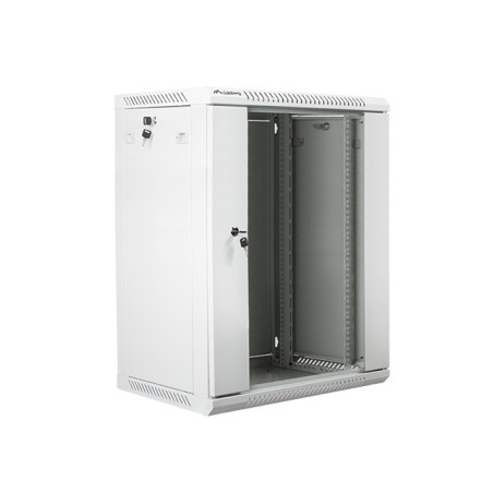 Nástenný rack 19|| 15U 600X450mm sivý flat pack
