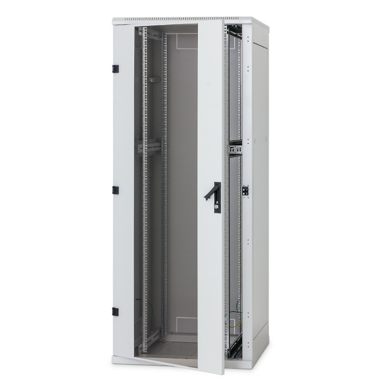 Stojanový rozvádzač 42U (š)600x(h)800 perf.dvere,polocylindr.vložka zámok, jedineč.kľúč