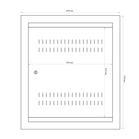 Datacom 19" rozvádzač pod omietku 4U+2U/150mm plech