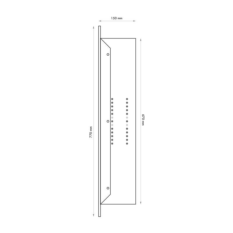 Datacom 19" rozvádzač pod omietku 4U+2U/150mm plech