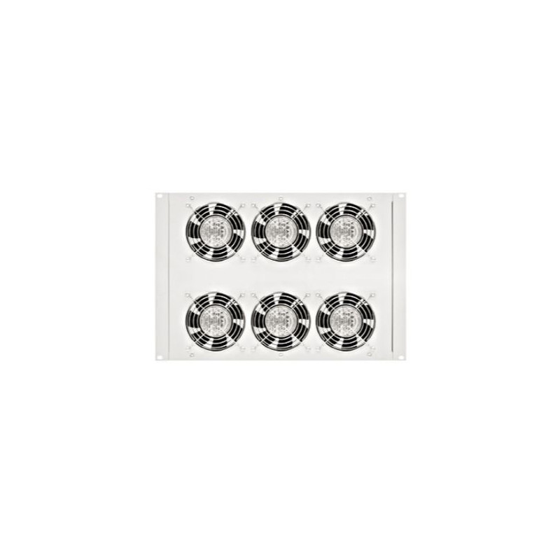 Horný/spodný ventil.jednotka, 6x ventilátor, termostat, 8U