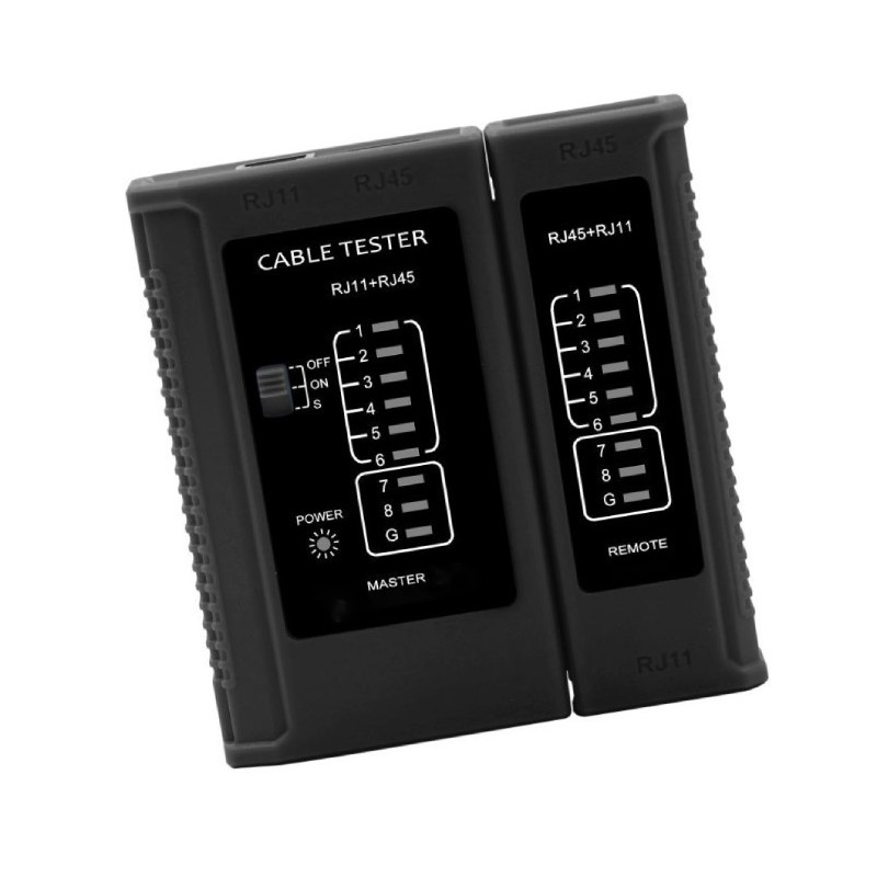 W-star Tester UTP WS468BK, RJ45, RJ11, STP, Cat5e, Cat7, celočierny
