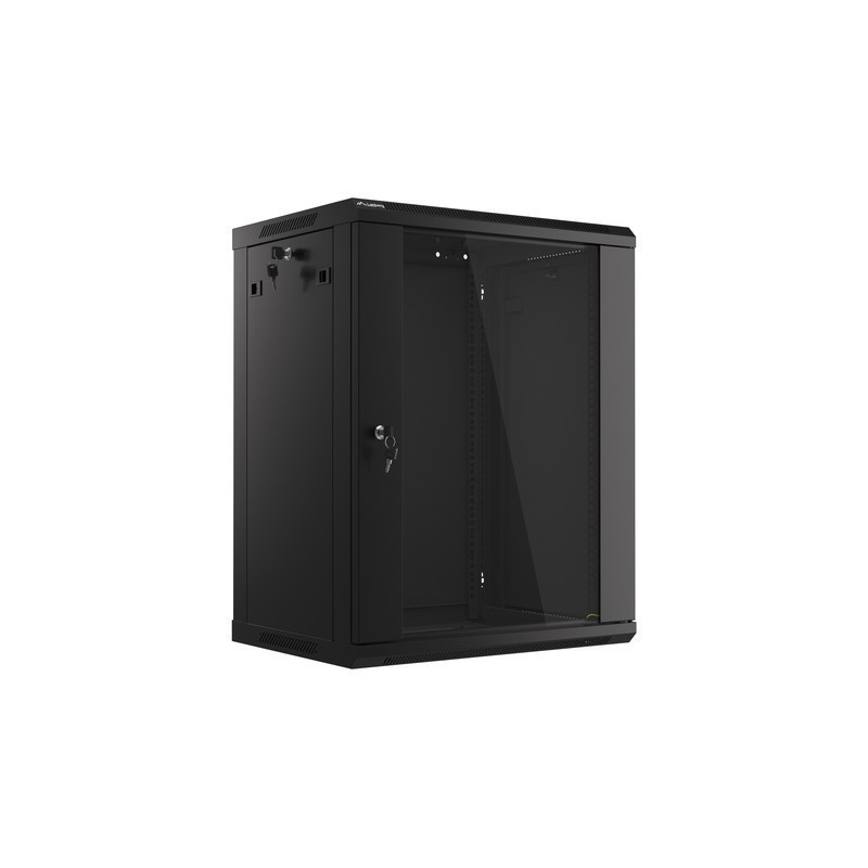 Nástenný rack 19|| 15U 600X450mm čierny flat pack
