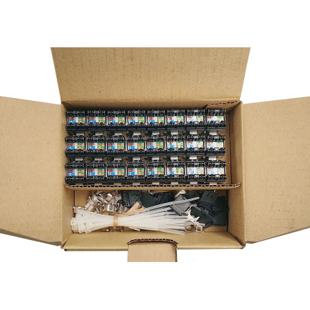 MULTIPACK 24 ks - rýchlozarezávací keystone Solarix CAT5E STP SXKJ-5E-STP-BK-NA