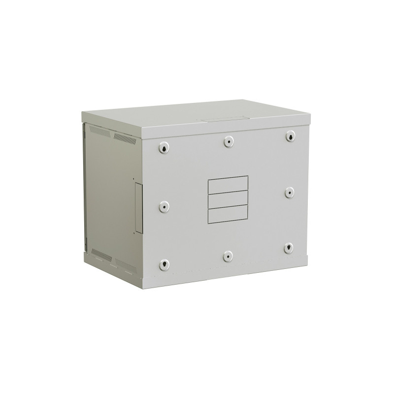 Rozvádzač nástenný SENSA 9U 400mm, dvere plech, RAL 7035, SENSA-9U-64-21-G