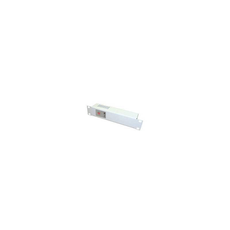 Termostatická jednotka 1U bimetalová pre kúrenie RAL 7035 do 19" líšt, BTR-10-H-G