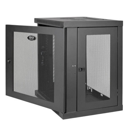 Skriňa SmartRack 12U, Š=600mm, Hl=450mm, hĺbka pre prepínače, montáž na stenu