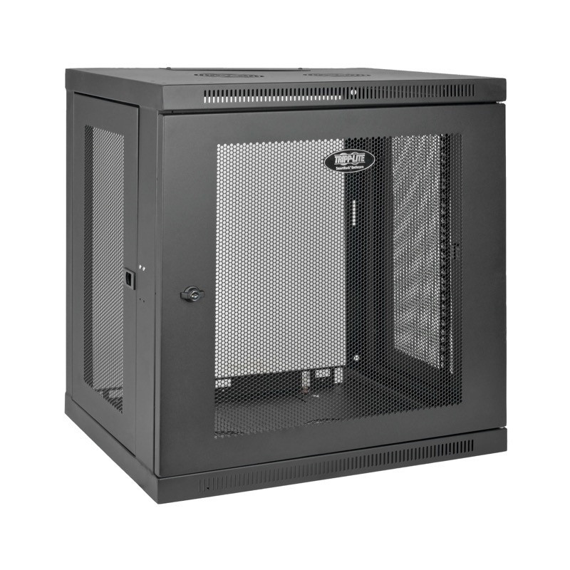 Skriňa SmartRack 12U, Š=600mm, Hl=450mm, hĺbka pre prepínače, montáž na stenu