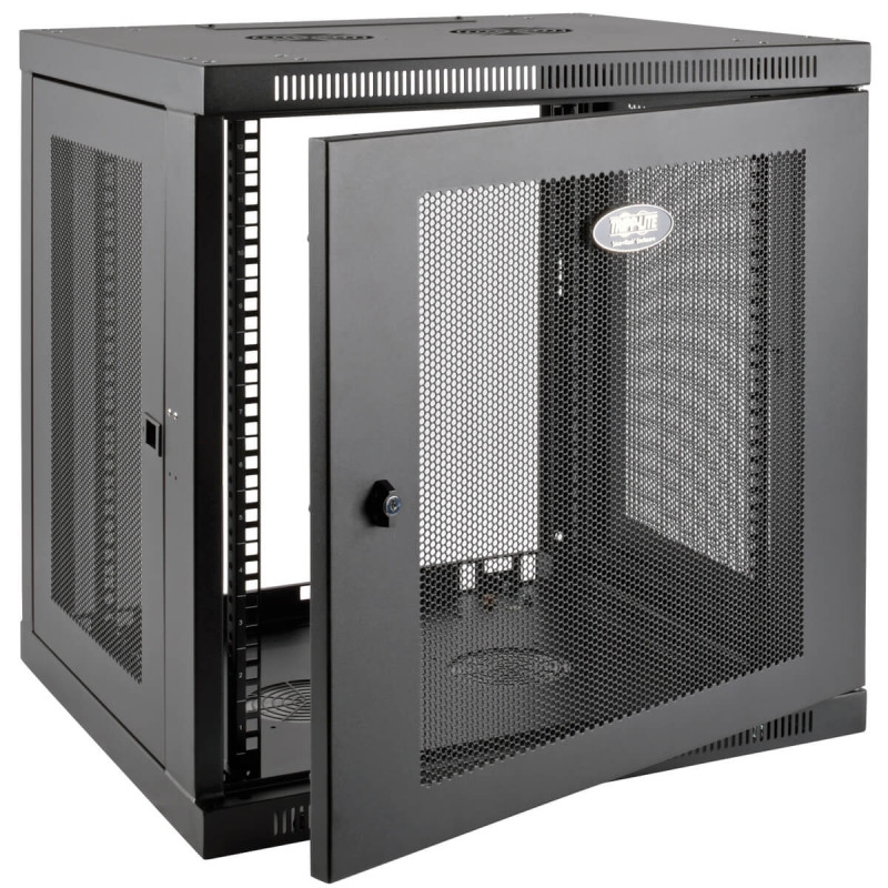 Skriňa SmartRack 12U, Mini Rack, Š = 600mm, Hl = 550mm, hĺbka pre prepínače, montáž na stenu