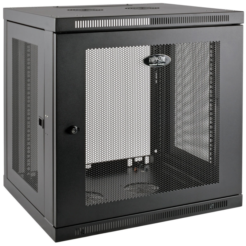 Skriňa SmartRack 12U, Mini Rack, Š = 600mm, Hl = 550mm, hĺbka pre prepínače, montáž na stenu
