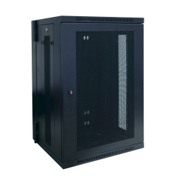 Skriňa SmartRack 18U, Š = 600mm, Hl = 550mm, hĺbka pre prepínače, montáž na stenu