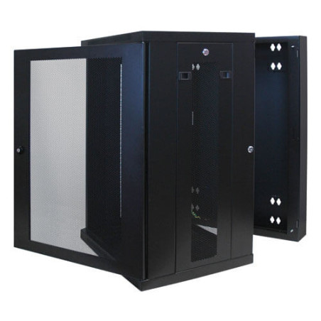 Skriňa SmartRack 18U, Š = 600mm, Hl = 550mm, hĺbka pre prepínače, montáž na stenu