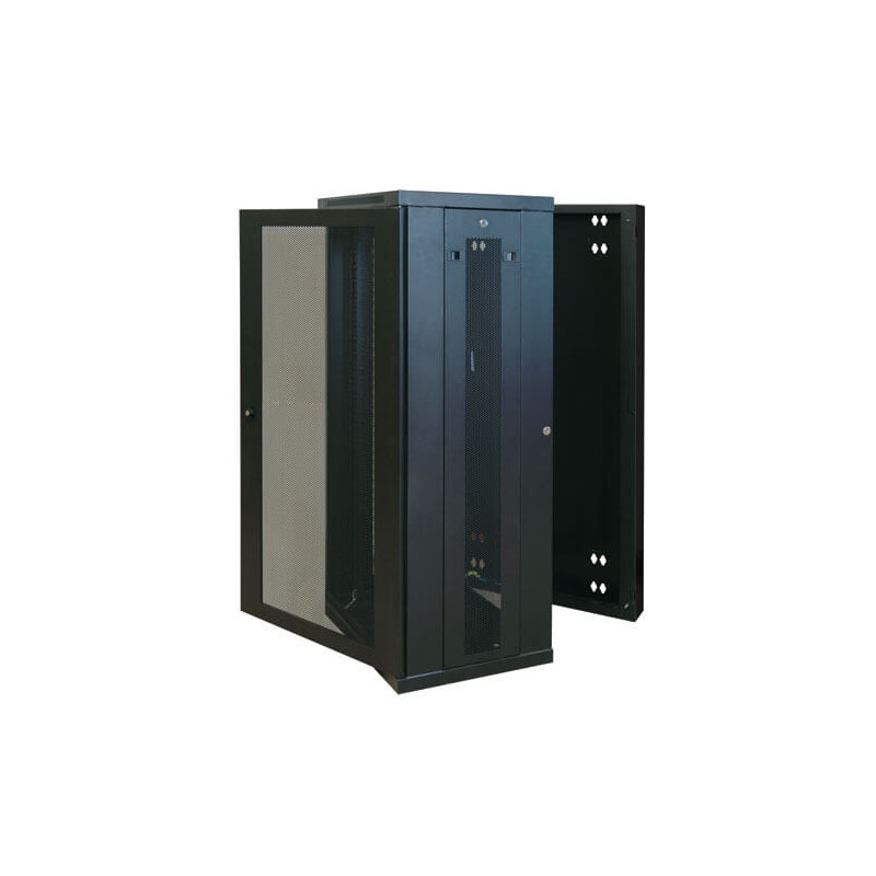 Skriňa SmartRack 26U, Š = 600mm, Hl = 550mm, hĺbka pre prepínače, montáž na stenu