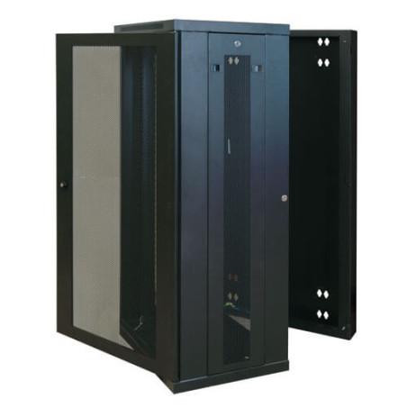 Skriňa SmartRack 26U, Š = 600mm, Hl = 550mm, hĺbka pre prepínače, montáž na stenu