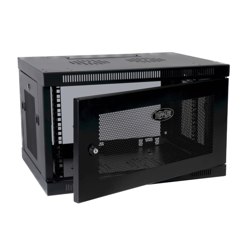 Skriňa SmartRack 6U, Š=600mm, Hl=450mm, hĺbka pre prepínače, montáž na stenu