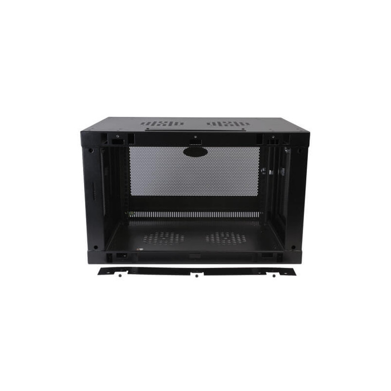 Skriňa SmartRack 6U, Š=600mm, Hl=450mm, hĺbka pre prepínače, montáž na stenu