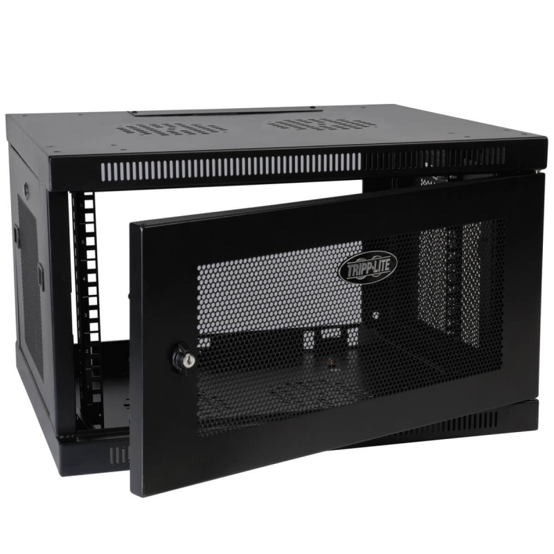 Skriňa SmartRack 6U, Mini Rack, Š = 600mm, Hl = 550mm, hĺbka pre prepínače, montáž na stenu